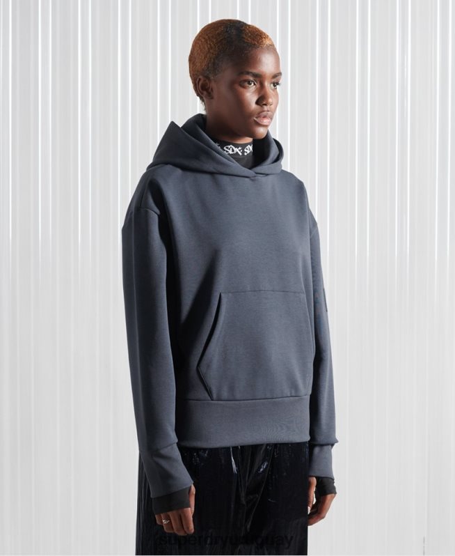 uy Superdry hombres sudadera con capucha sdx box drop de edición limitada azul oscuro DT2N8Z896 ropa