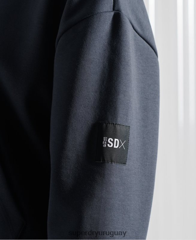 uy Superdry hombres sudadera con capucha sdx box drop de edición limitada azul oscuro DT2N8Z896 ropa