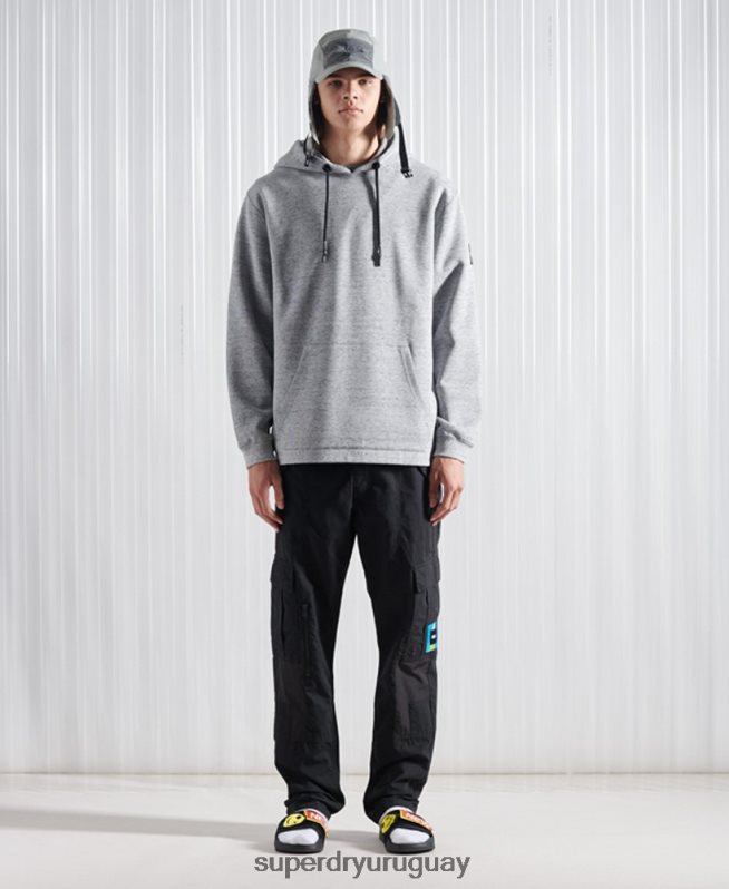 uy Superdry hombres sudadera con capucha sdx nyc de edición limitada gris DT2N8Z875 ropa