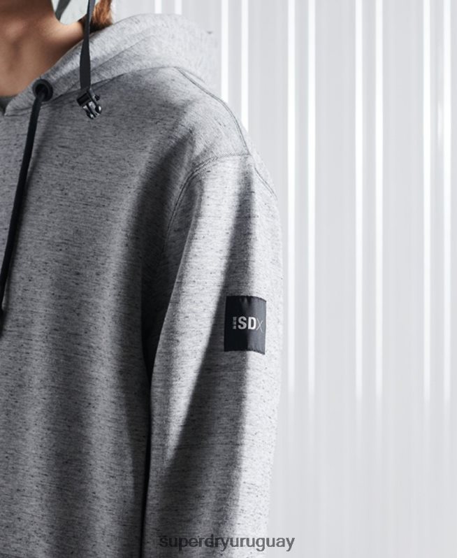 uy Superdry hombres sudadera con capucha sdx nyc de edición limitada gris DT2N8Z875 ropa
