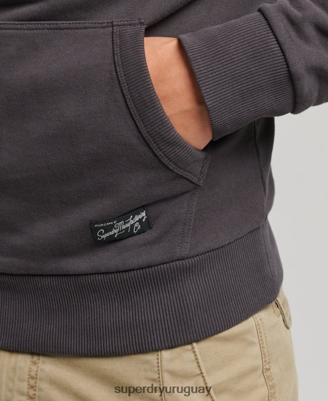 uy Superdry hombres sudadera con capucha vintage con motivo del centro marrón DT2N8Z5028 ropa