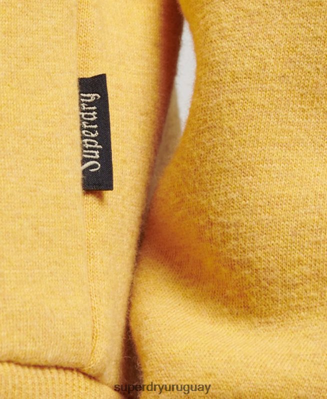 uy Superdry hombres sudadera con capucha vintage cooper class en relieve amarillo DT2N8Z692 ropa