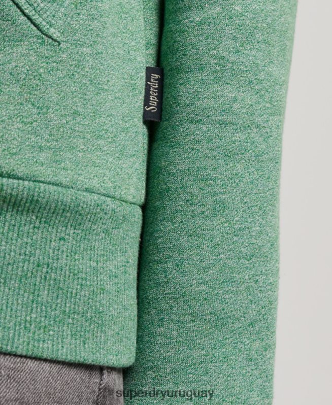 uy Superdry hombres sudadera con capucha vintage cooper class en relieve verde DT2N8Z691 ropa