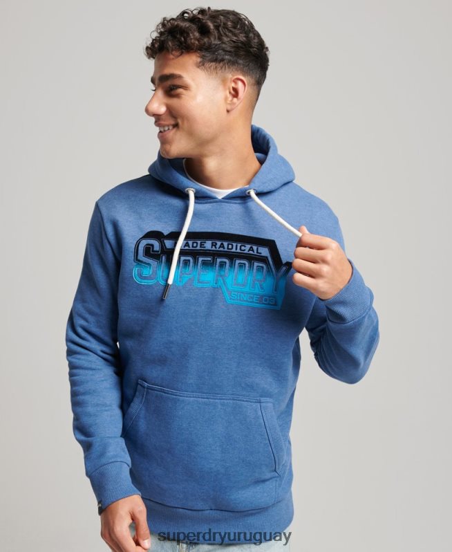 uy Superdry hombres sudadera con capucha vintage shadow Armada DT2N8Z753 ropa
