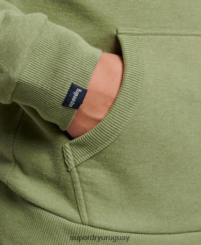 uy Superdry hombres sudadera con capucha vintage shadow verde DT2N8Z684 ropa
