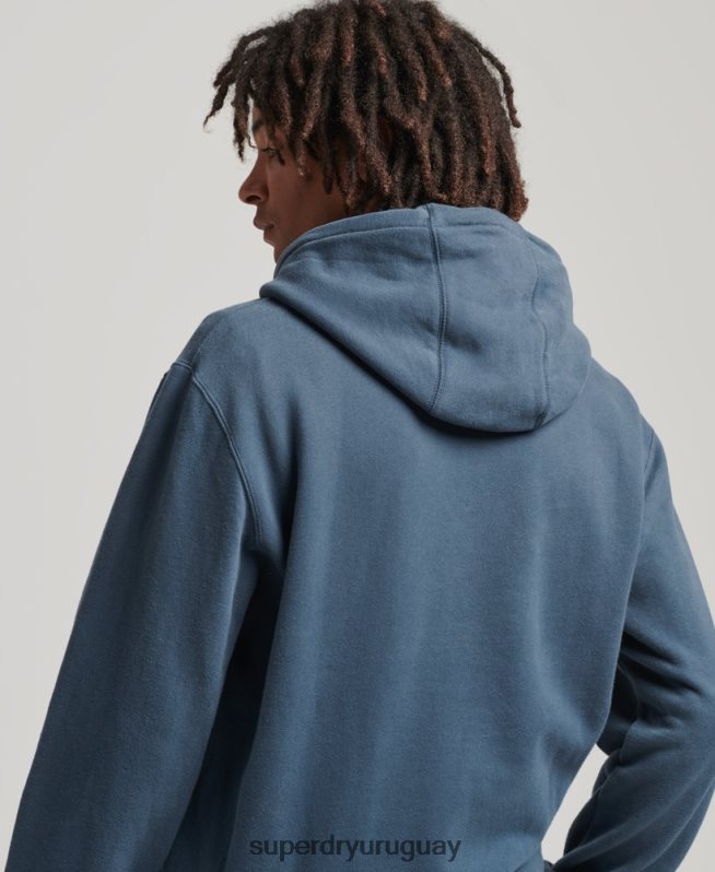 uy Superdry hombres sudadera con capucha y gráfico xp-d azul oscuro DT2N8Z717 ropa