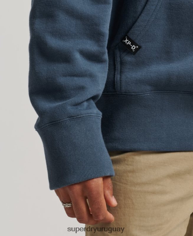 uy Superdry hombres sudadera con capucha y gráfico xp-d azul oscuro DT2N8Z717 ropa