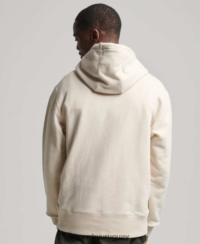 uy Superdry hombres sudadera con capucha y gráfico xp-d crema DT2N8Z5099 ropa