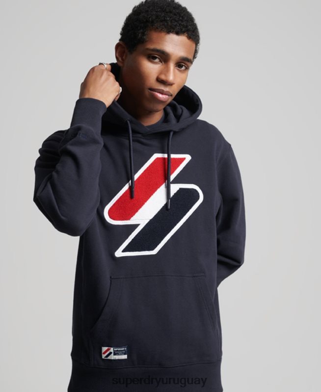 uy Superdry hombres sudadera con capucha y logo de código Armada DT2N8Z5216 ropa