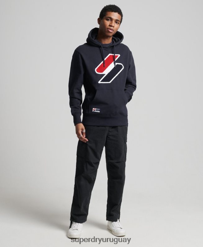 uy Superdry hombres sudadera con capucha y logo de código Armada DT2N8Z5216 ropa