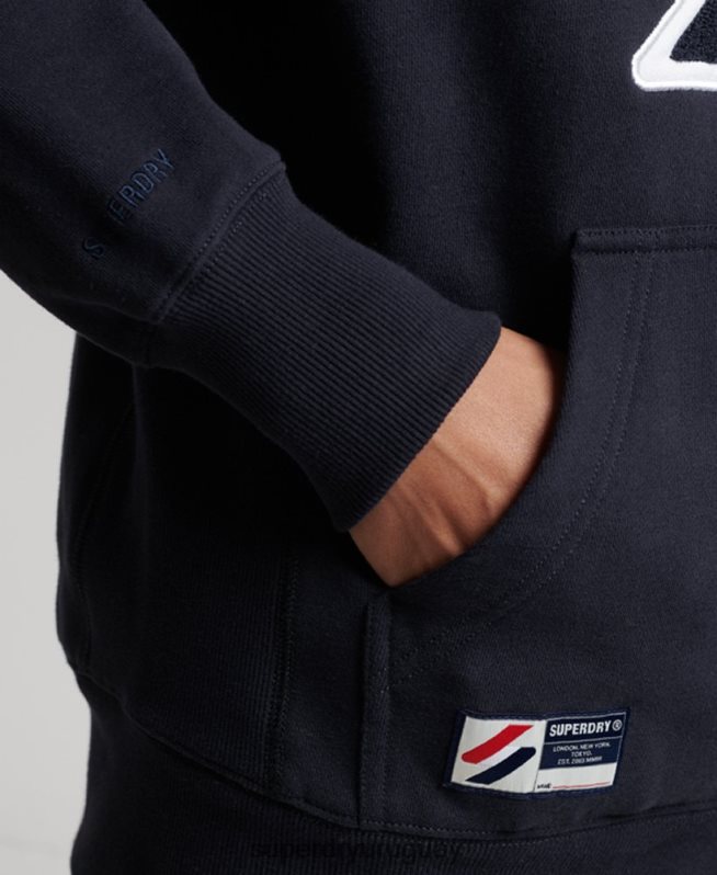 uy Superdry hombres sudadera con capucha y logo de código Armada DT2N8Z5216 ropa