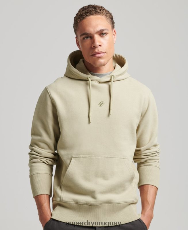 uy Superdry hombres sudadera con capucha y logo deportivo beige DT2N8Z850 ropa