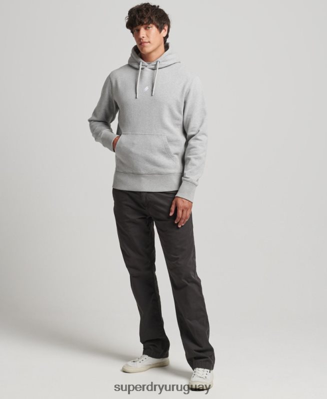 uy Superdry hombres sudadera con capucha y logo deportivo gris DT2N8Z5118 ropa