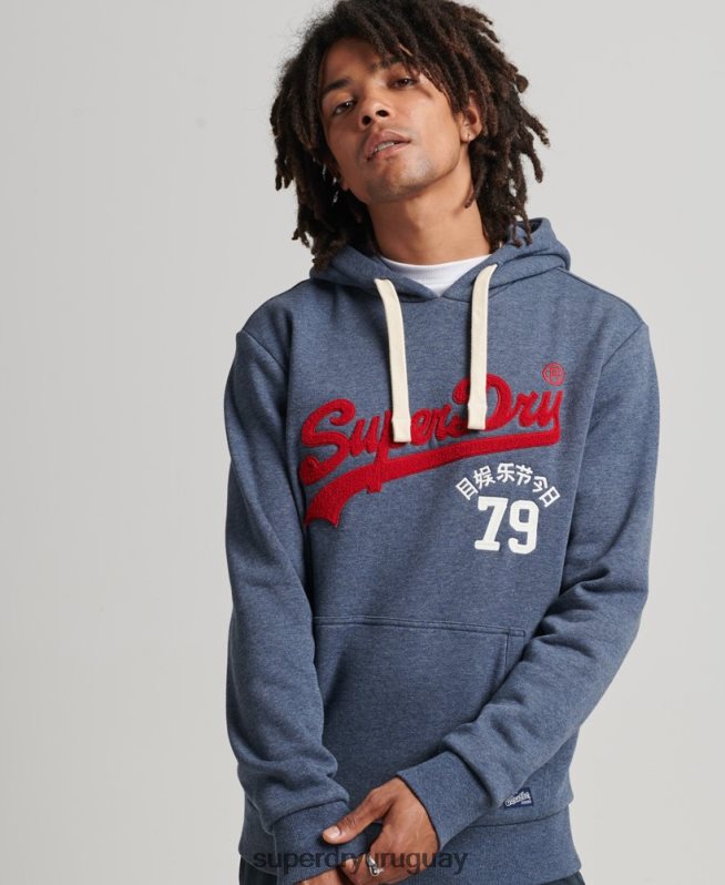 uy Superdry hombres sudadera con capucha y logo vintage Armada DT2N8Z5023 ropa