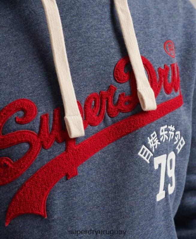 uy Superdry hombres sudadera con capucha y logo vintage Armada DT2N8Z5023 ropa