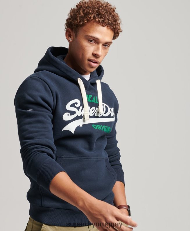 uy Superdry hombres sudadera con capucha y logo vintage Armada DT2N8Z5035 ropa