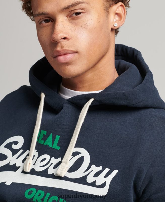 uy Superdry hombres sudadera con capucha y logo vintage Armada DT2N8Z5035 ropa