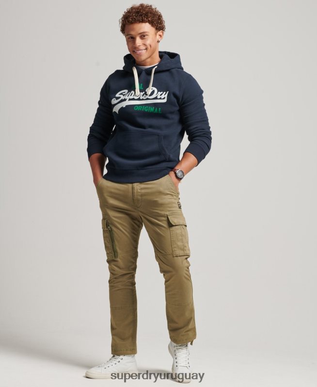 uy Superdry hombres sudadera con capucha y logo vintage Armada DT2N8Z5035 ropa