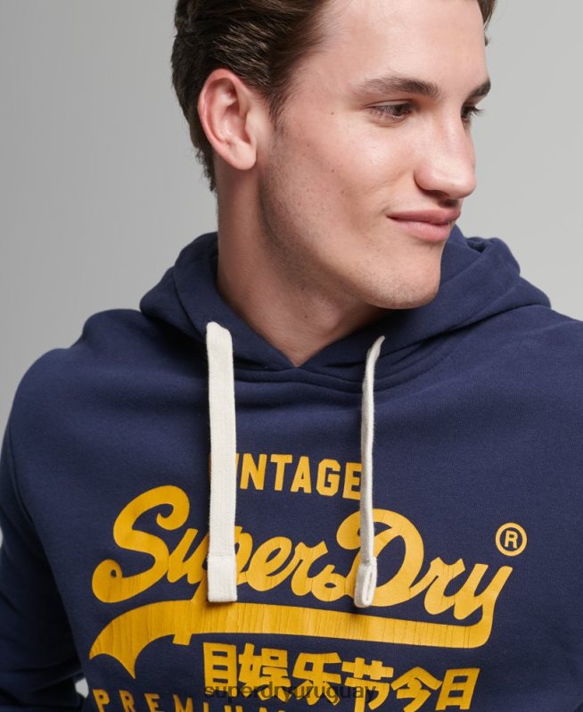 uy Superdry hombres sudadera con capucha y logo vintage Armada DT2N8Z5045 ropa