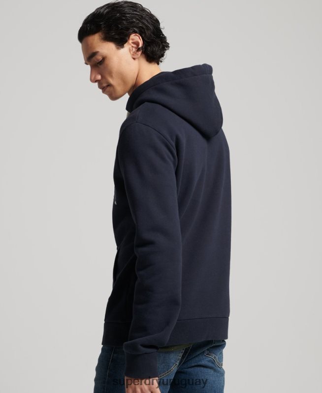 uy Superdry hombres sudadera con capucha y logo vintage Armada DT2N8Z5186 ropa