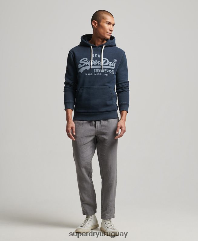 uy Superdry hombres sudadera con capucha y logo vintage Armada DT2N8Z649 ropa