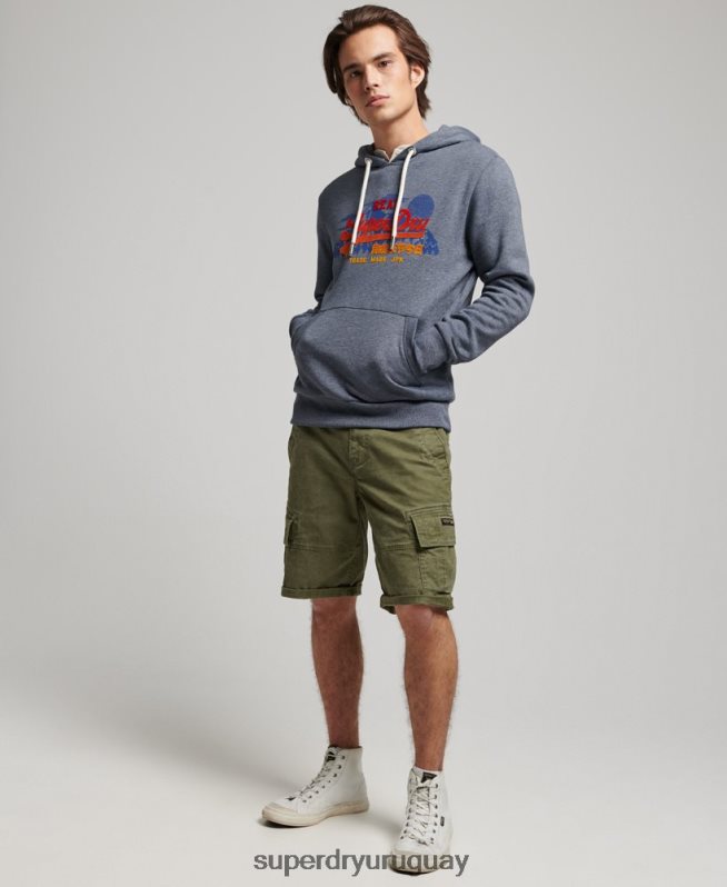 uy Superdry hombres sudadera con capucha y logo vintage Armada DT2N8Z729 ropa