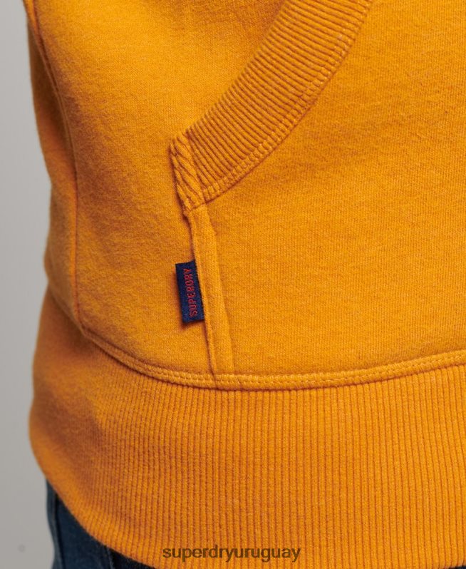 uy Superdry hombres sudadera con capucha y logo vintage bordado oro DT2N8Z490 ropa