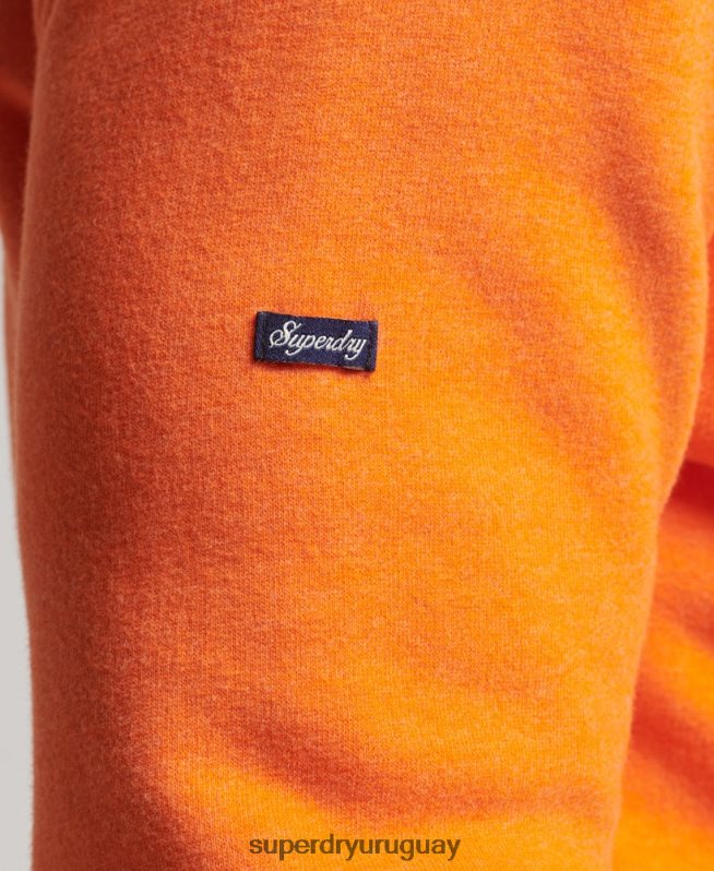 uy Superdry hombres sudadera con capucha y logo vintage naranja DT2N8Z464 ropa