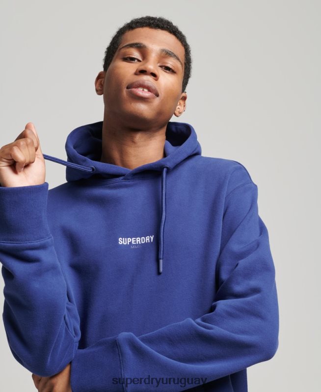 uy Superdry hombres sudadera con capucha y micro logo Armada DT2N8Z5897 ropa