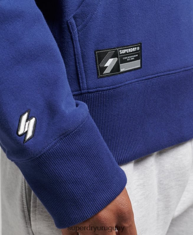 uy Superdry hombres sudadera con capucha y micro logo Armada DT2N8Z5897 ropa