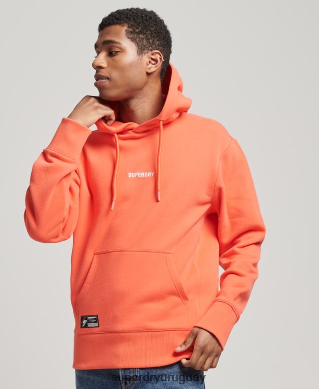 uy Superdry hombres sudadera con capucha y micro logo coral DT2N8Z6012 ropa
