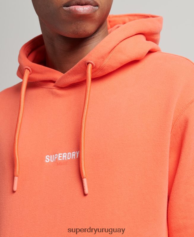 uy Superdry hombres sudadera con capucha y micro logo coral DT2N8Z6012 ropa