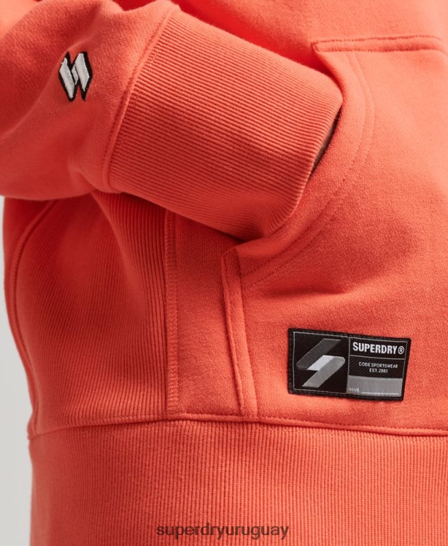 uy Superdry hombres sudadera con capucha y micro logo coral DT2N8Z6012 ropa