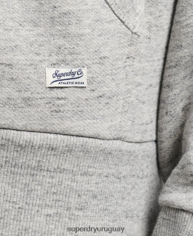 uy Superdry hombres sudadera con capucha y texto vintage atlético de la ciudad gris DT2N8Z5178 ropa