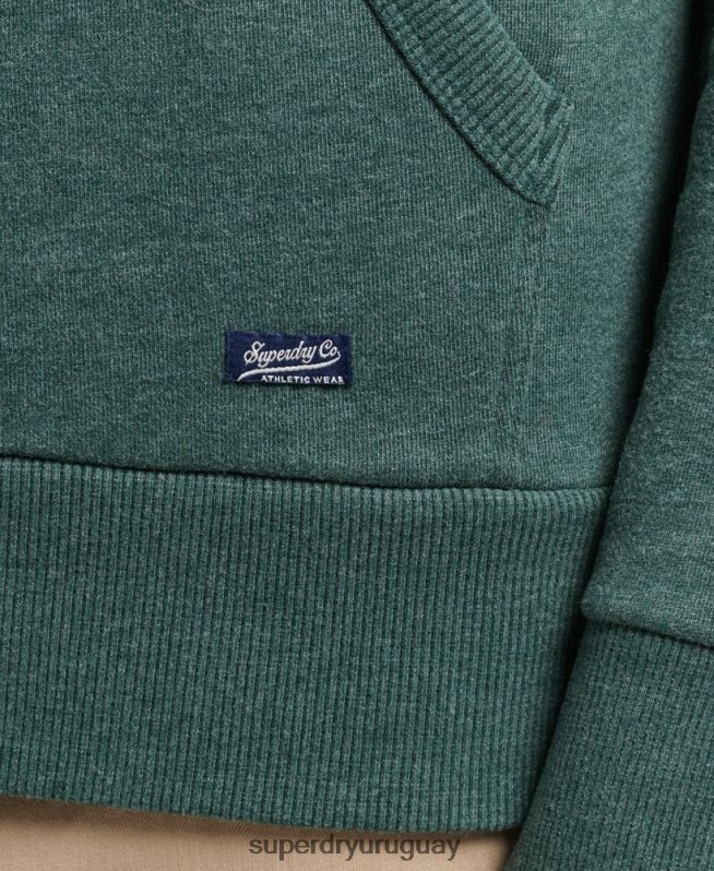 uy Superdry hombres sudadera con capucha y texto vintage atlético de la ciudad verde DT2N8Z824 ropa