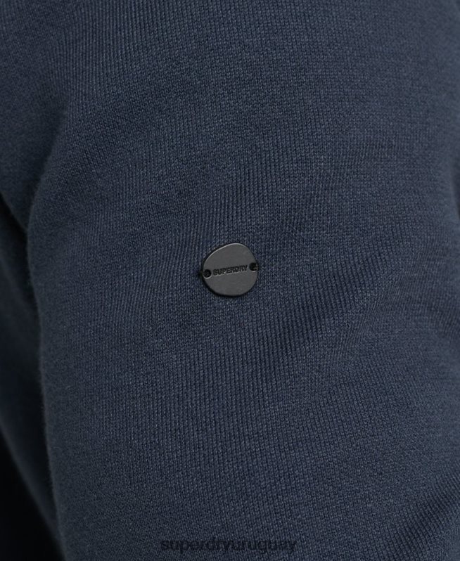 uy Superdry hombres sudadera con cremallera Essential de algodón orgánico Armada DT2N8Z5266 ropa
