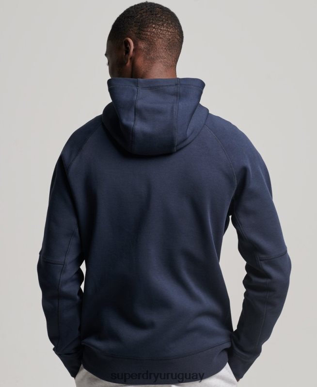 uy Superdry hombres sudadera con cremallera code tech azul DT2N8Z461 ropa