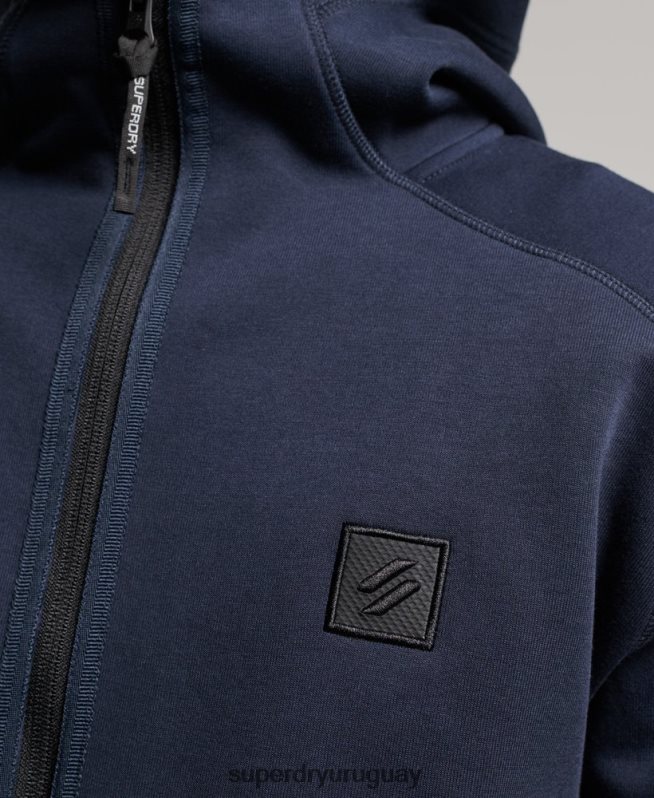 uy Superdry hombres sudadera con cremallera code tech azul DT2N8Z461 ropa
