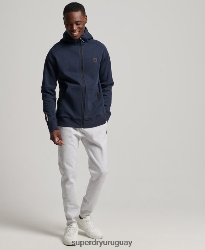 uy Superdry hombres sudadera con cremallera code tech azul DT2N8Z461 ropa