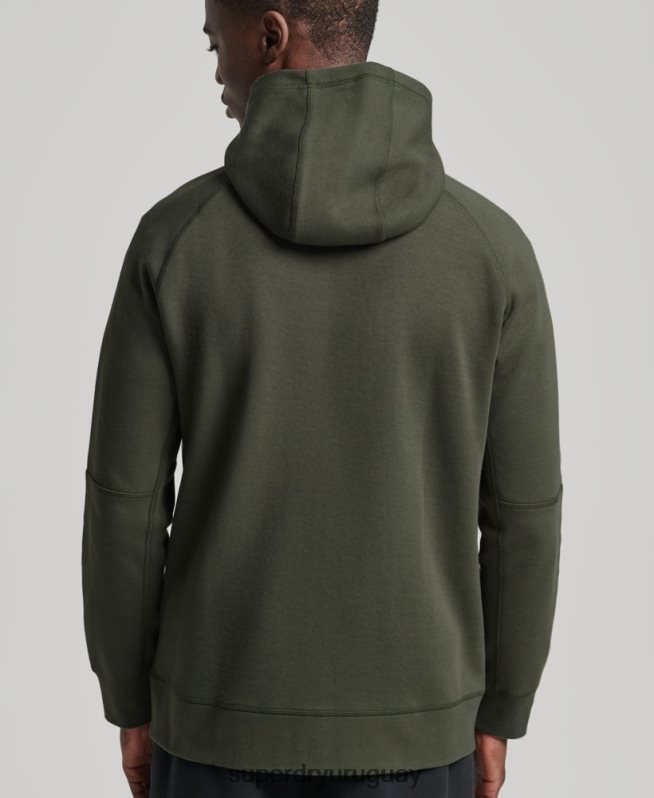 uy Superdry hombres sudadera con cremallera code tech caqui DT2N8Z5140 ropa