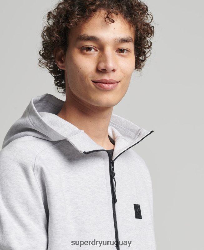 uy Superdry hombres sudadera con cremallera code tech gris DT2N8Z643 ropa
