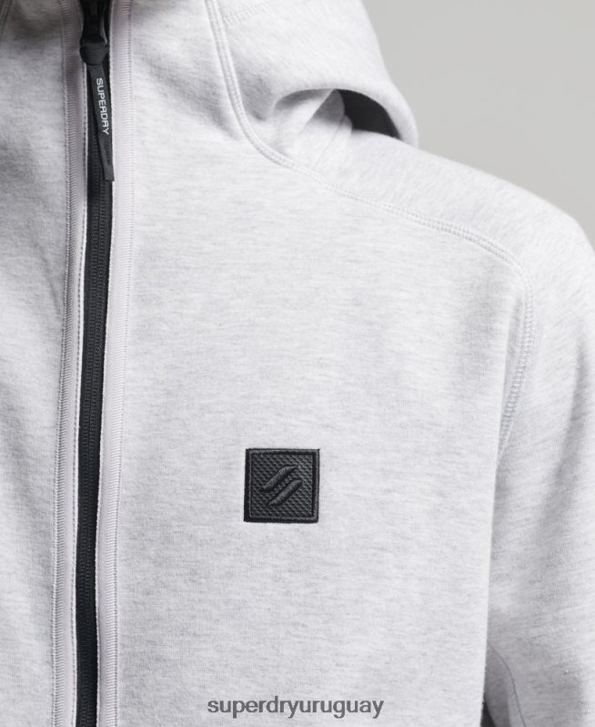 uy Superdry hombres sudadera con cremallera code tech gris DT2N8Z643 ropa