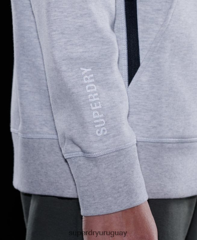 uy Superdry hombres sudadera con cremallera code tech gris DT2N8Z643 ropa