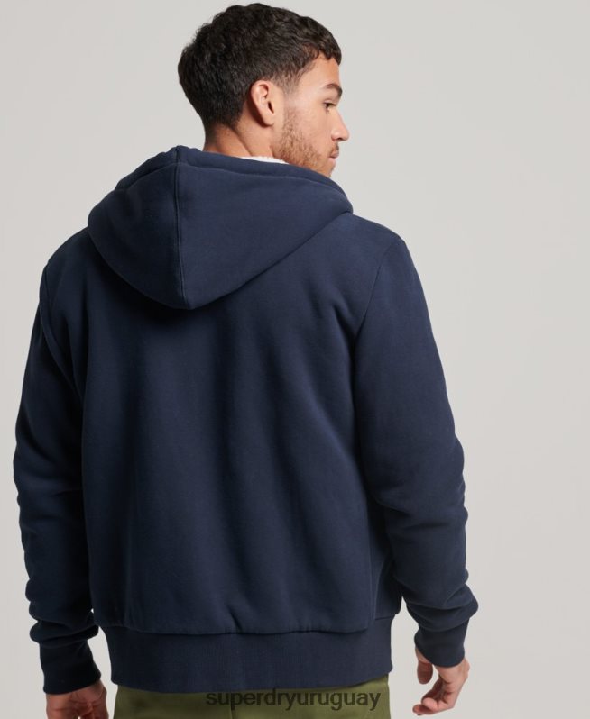 uy Superdry hombres sudadera con cremallera y forro de borreguito esencial Armada DT2N8Z797 ropa