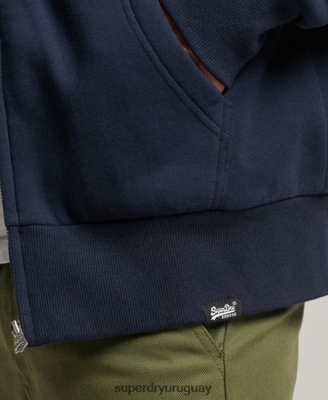 uy Superdry hombres sudadera con cremallera y forro de borreguito esencial Armada DT2N8Z797 ropa
