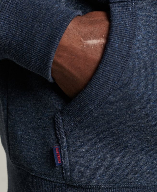 uy Superdry hombres sudadera con cremallera y logo vintage de algodón orgánico Armada DT2N8Z669 ropa