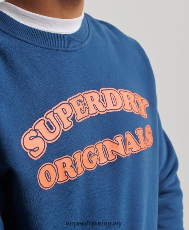 uy Superdry hombres sudadera con cuello redondo clásico cooper vintage Armada DT2N8Z693 ropa