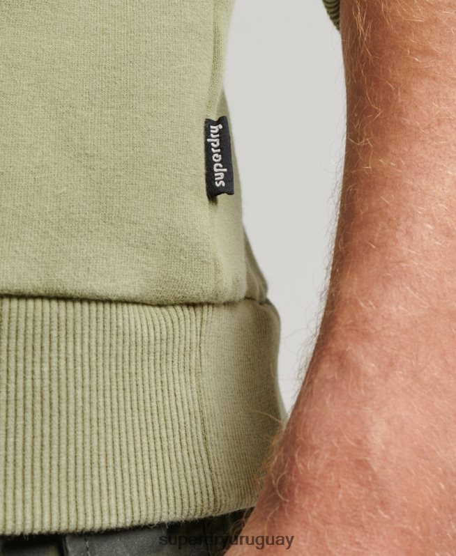 uy Superdry hombres sudadera con cuello redondo clásico cooper vintage verde DT2N8Z736 ropa