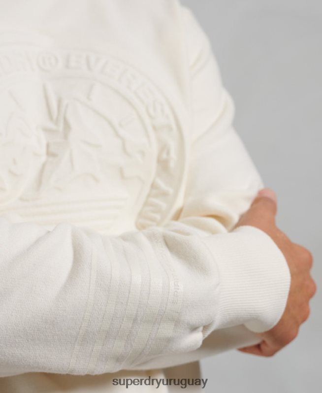 uy Superdry hombres sudadera con cuello redondo everest crema DT2N8Z899 ropa