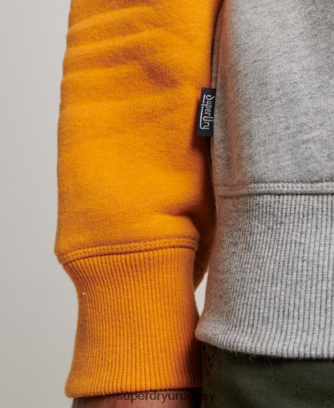 uy Superdry hombres sudadera con cuello redondo gris DT2N8Z564 ropa